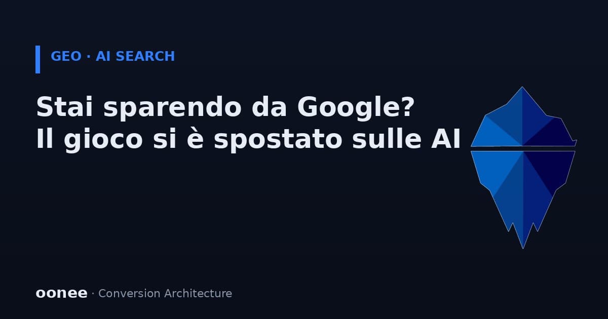 Stai sparendo da Google? Il marketing si è spostato sulle AI (e quasi nessuno se n'è accorto)